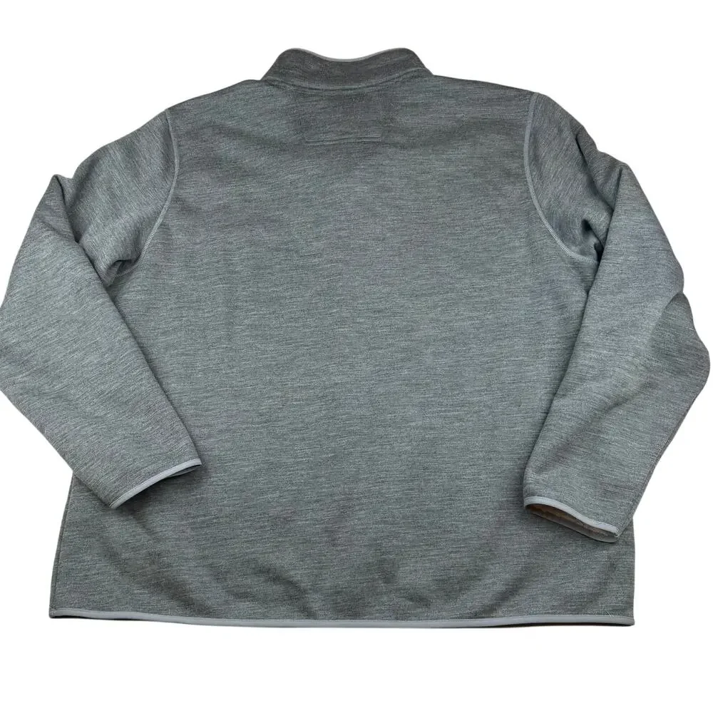 The North Face Mens XXL Gray Snap Pullover Fleece Jacket